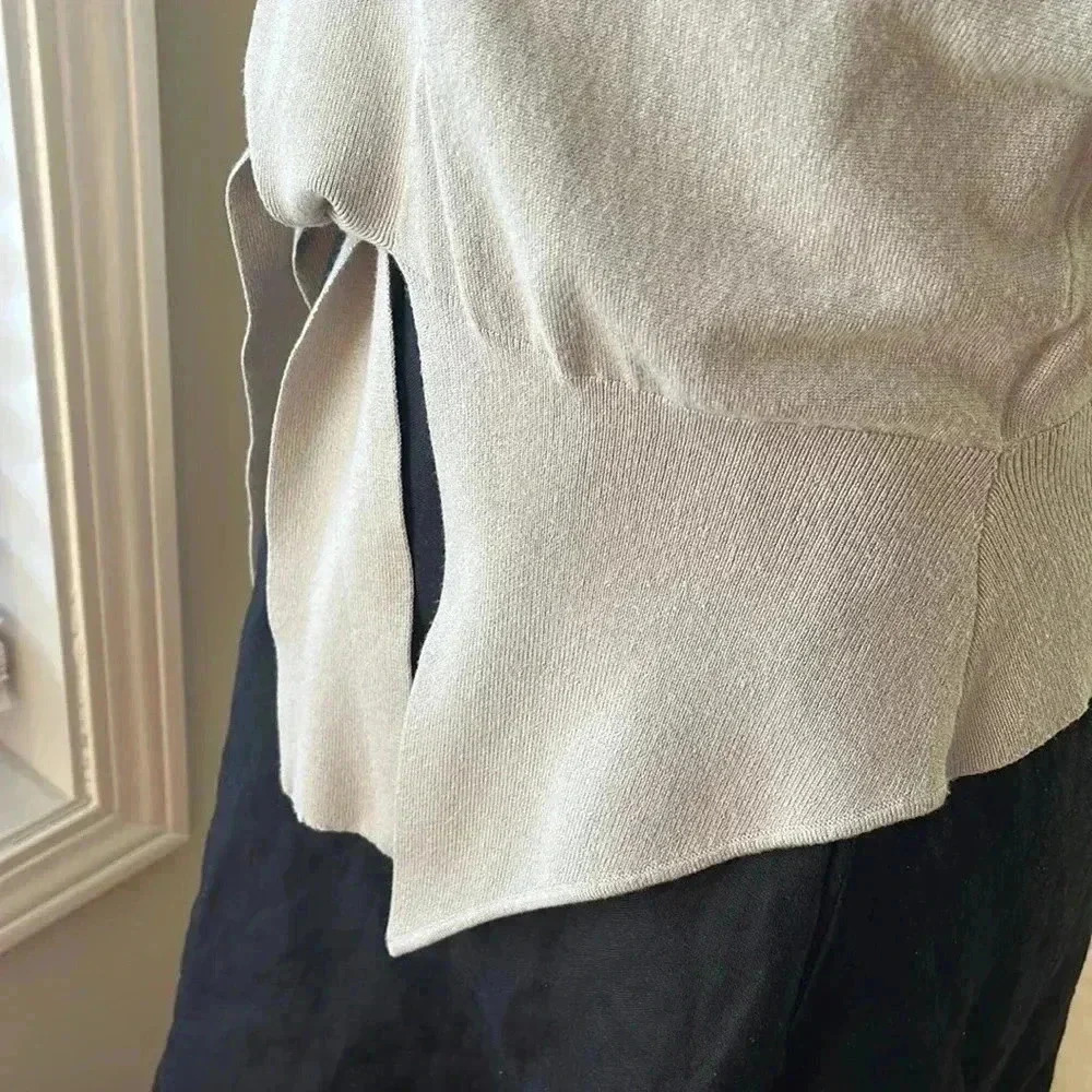 [M]Part Two Chianna Short Cardigan With Tie Closure and Ruched  Shoulders - Picture 6 of 15